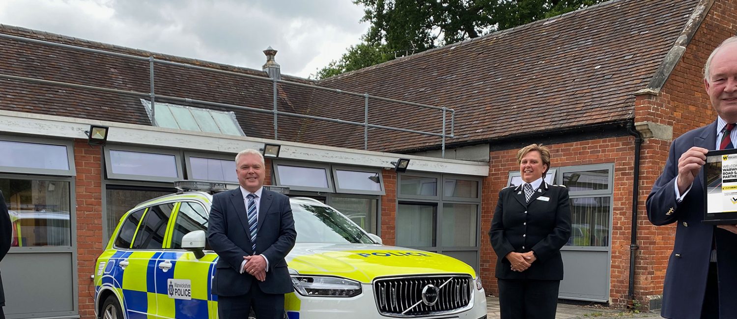 Left to Right: Chief Fire Officer Ben Brooks, Councillor Martin Watson, Warwickshire Police Chief Constable Debbie Tedds, and Police and Crime Commissioner Philip Seccombe