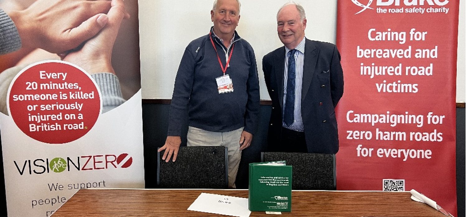 Warwickshire’s Police and Crime Commissioner Philip Seccombe (right) with the Brake Independent Road Victim Advisor for Warwickshire, Gary Harker