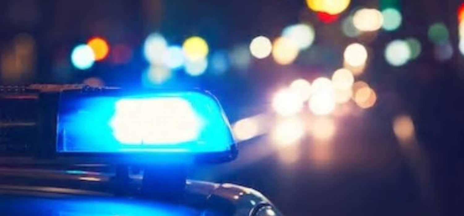 Blue Lights on a police car